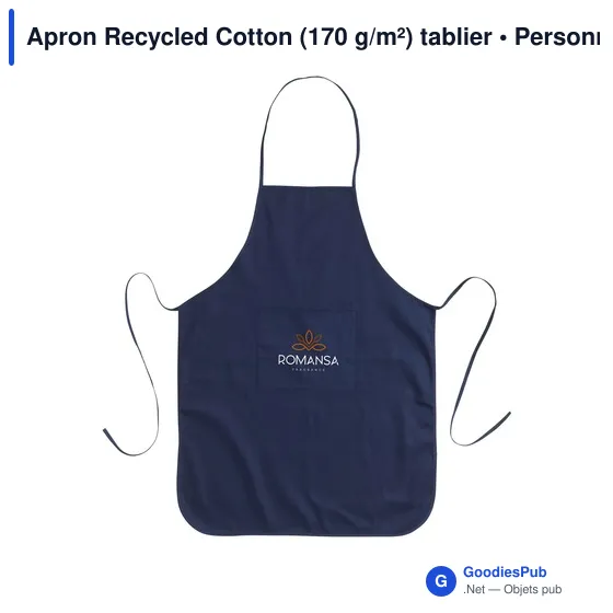 Tablier en coton recyclé personnalisable avec logo - Apron Recycled Cotton - Image 8