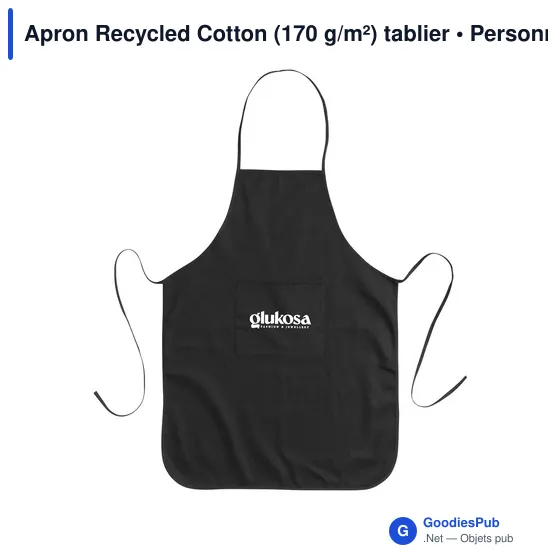 Tablier en coton recyclé personnalisable avec logo - Apron Recycled Cotton - Image 9