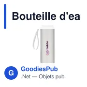 Bouteille d'eau personnalisable AquaSport RCS 1 L avec logo - Miniature 1
