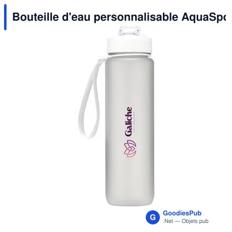 Bouteille d'eau personnalisable AquaSport RCS 1 L avec logo