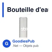Bouteille d'eau personnalisable AquaSport RCS 1 L avec logo - Miniature 2