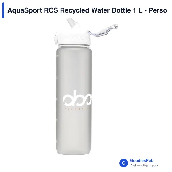 Bouteille d'eau personnalisable AquaSport RCS 1 L avec logo - Image 2