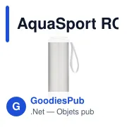 Bouteille d'eau personnalisable AquaSport RCS 1 L avec logo - Miniature 8