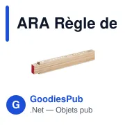 ARA Règle de charpentier en bois 2m - Miniature 1