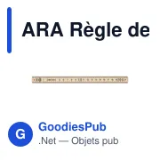 ARA Règle de charpentier en bois 2m - Miniature 2