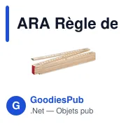 ARA Règle de charpentier en bois 2m - Miniature 3