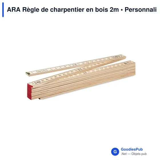 ARA Règle de charpentier en bois 2m - Image 3