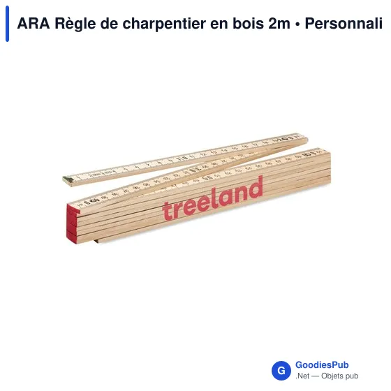 ARA Règle de charpentier en bois 2m - Image 4