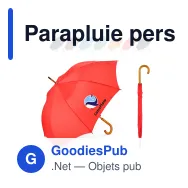 Parapluie personnalisable 23 pouces poignée crochet automatique avec logo - Aran - Miniature 1