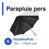 Parapluie personnalisable 23 pouces poignée crochet automatique avec logo - Aran - Miniature 4