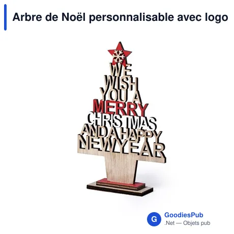 Arbre de Noël personnalisable avec logo pour entreprises