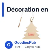 Décoration en bois personnalisable forme arbre avec logo - Miniature 3