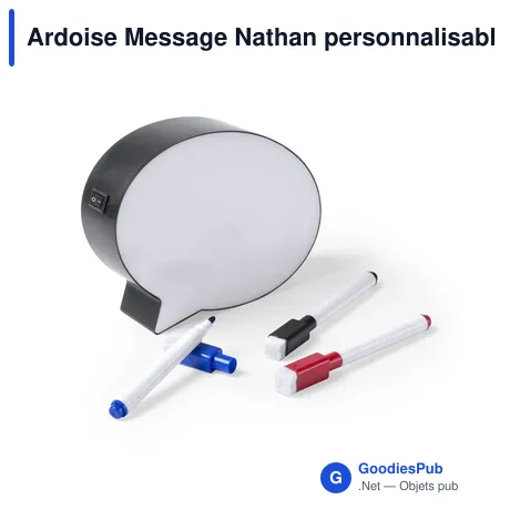 Ardoise Message Nathan personnalisable avec logo pour entreprise
