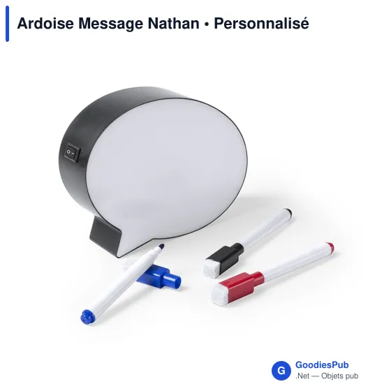 Ardoise Message Nathan personnalisable avec logo pour entreprise - Image 1