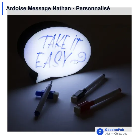 Ardoise Message Nathan personnalisable avec logo pour entreprise - Image 2