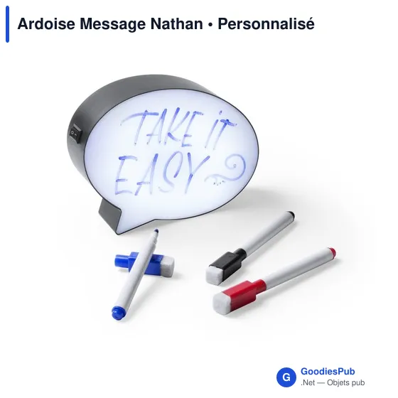 Ardoise Message Nathan personnalisable avec logo pour entreprise - Image 3