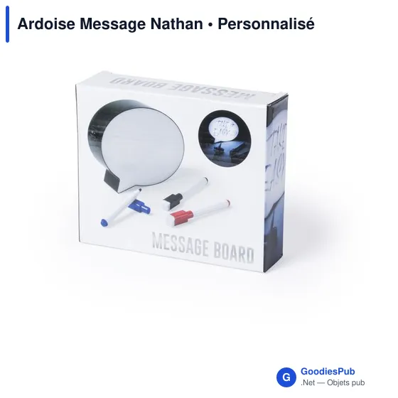 Ardoise Message Nathan personnalisable avec logo pour entreprise - Image 4
