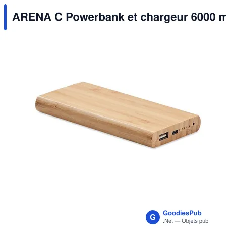 ARENA C Powerbank et chargeur 6000 mAh