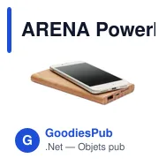 ARENA Powerbank/chargeur en bambou - Miniature 2