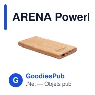ARENA Powerbank/chargeur en bambou - Miniature 3