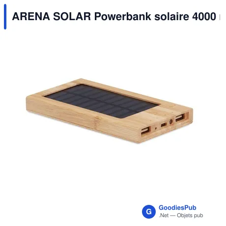 ARENA SOLAR Powerbank solaire 4000 mAh