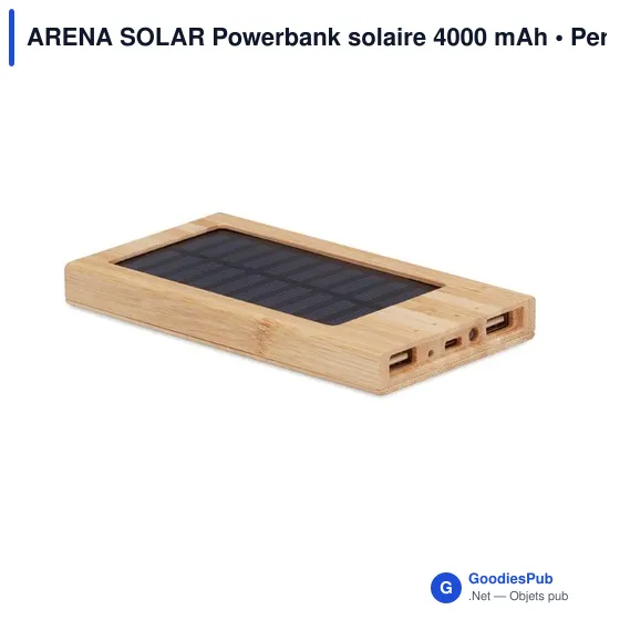 ARENA SOLAR Powerbank solaire 4000 mAh - Image 1