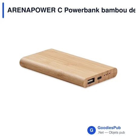 ARENAPOWER C Powerbank bambou de 4000 mAh