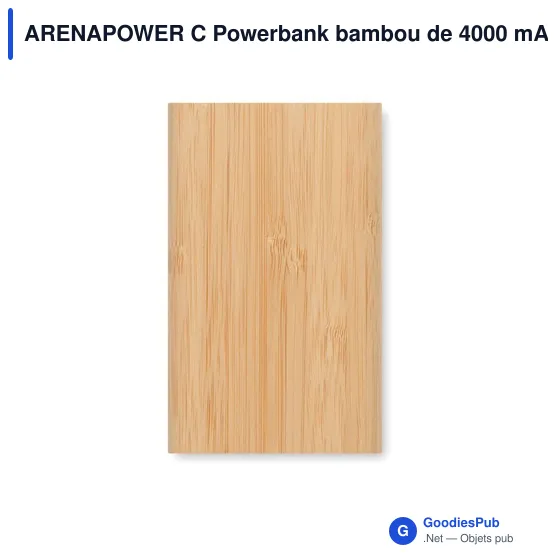 ARENAPOWER C Powerbank bambou de 4000 mAh - Image 2