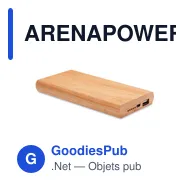 ARENAPOWER Powerbank 4000 mAh Bambou - Miniature 1