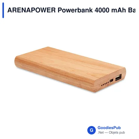 ARENAPOWER Powerbank 4000 mAh Bambou