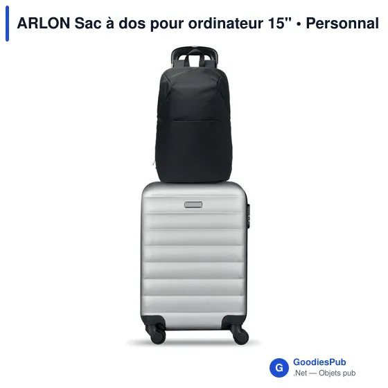 Sac à dos antivol personnalisable pour ordinateur 15" - ARLONavec logo - Image 7