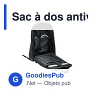 Sac à dos antivol personnalisable pour ordinateur 15" - ARLONavec logo - Miniature 8