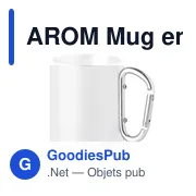 AROM Mug en métal anse mousqueton - Miniature 1