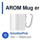 AROM Mug en métal anse mousqueton - Miniature 2