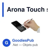 Stylo tactile personnalisable Arona Touch avec logo - Miniature 1