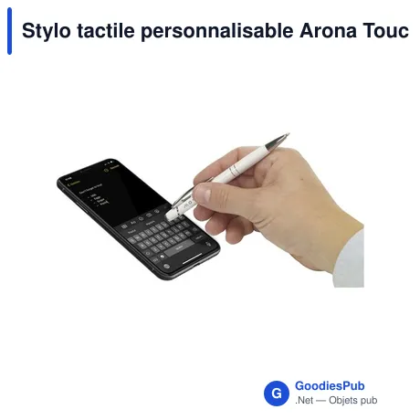 Stylo tactile personnalisable Arona Touch avec logo