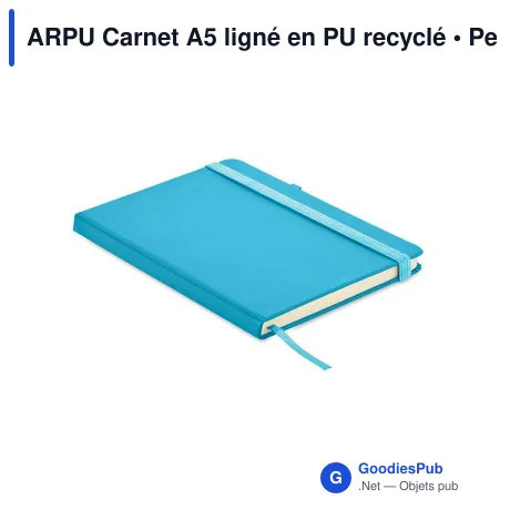 ARPU Carnet A5 ligné en PU recyclé