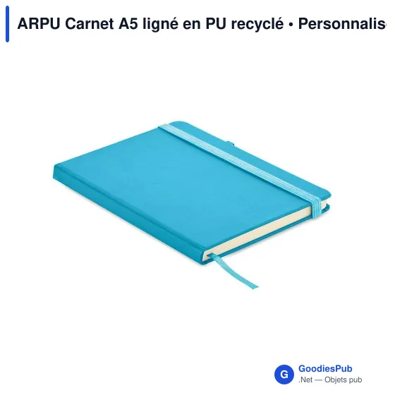 ARPU Carnet A5 ligné en PU recyclé - Image 1