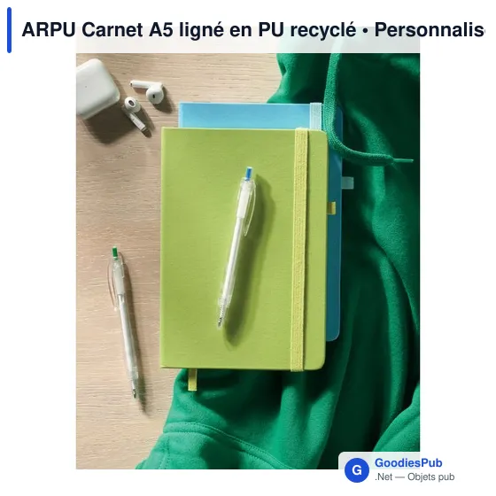 ARPU Carnet A5 ligné en PU recyclé - Image 11