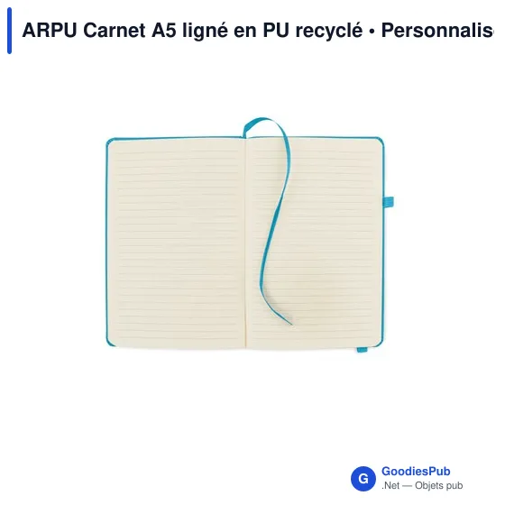 ARPU Carnet A5 ligné en PU recyclé - Image 3
