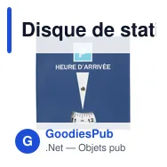 Disque de stationnement personnalisable avec logo - Arrivee - Miniature 1