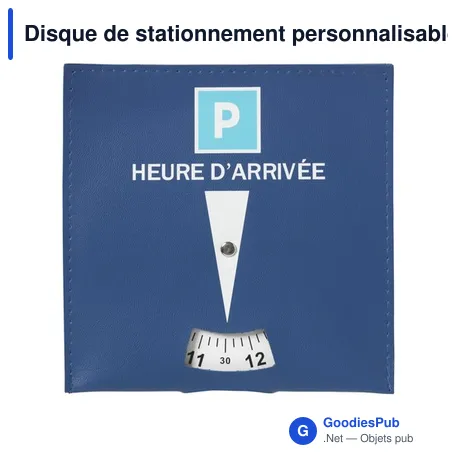 Disque de stationnement personnalisable avec logo - Arrivee