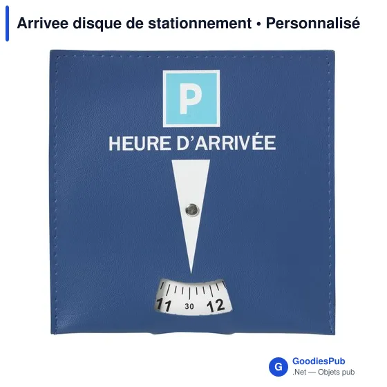 Disque de stationnement personnalisable avec logo - Arrivee - Image 1