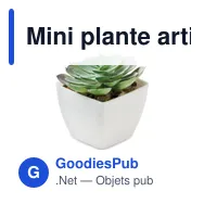 Mini plante artificielle personnalisable ARTIECHE avec logo - Miniature 1