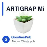 Mini plante artificielle personnalisable avec logo - ARTIGRAP - Miniature 1