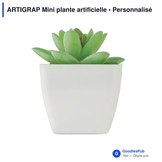 Mini plante artificielle personnalisable avec logo - ARTIGRAP - Image 2