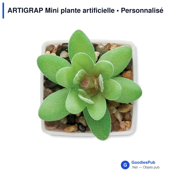 Mini plante artificielle personnalisable avec logo - ARTIGRAP - Image 3