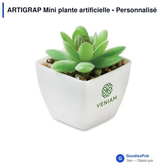 Mini plante artificielle personnalisable avec logo - ARTIGRAP - Image 4