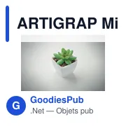 Mini plante artificielle personnalisable avec logo - ARTIGRAP - Miniature 5