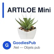 Mini plante artificielle personnalisable ARTILOE pour décoration d'intérieuravec logo - Miniature 1